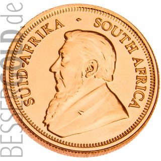 Krügerrand 1/4 Feinunze Gold (Südafrika) - aktueller Jahrgang - Portraitseite 265px