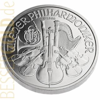 Wiener Philharmoniker • 1 Feinunze Silber • 999/1000 • (Österreich) • Instrumenten-Seite 265 px