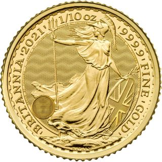 Britannia • 1/10 Feinunze Gold • 916,67/1000 • Britannia-Seite (Großbritannien) 500px • bis 2012