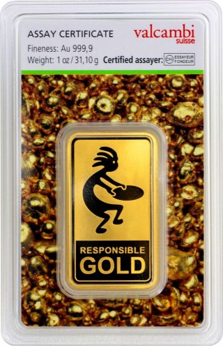 Goldbarren 1 oz VALCAMBI responsible gold
