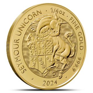 Goldmünze Tudor Beasts SEYMOUR UNICORN 1oz UK 2024