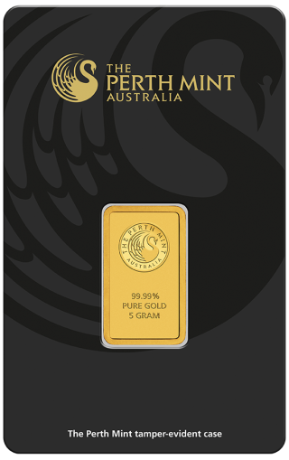 Goldbarren 5 g PERTH MINT Australien