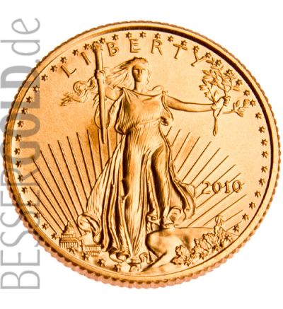 American Eagle • 1/10 Feinunze Gold • 916,67/1000 • (USA) •  Adler-Seite
