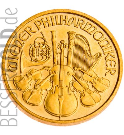 Wiener Philharmoniker • 1/10 Feinunze Gold • 999,9/1000 • (Münze Österreich) • Orgelseite