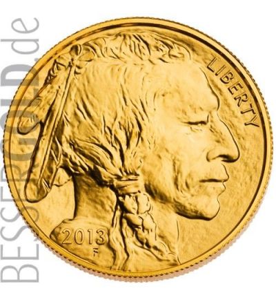 American Buffalo aktueller Jahrgang • 1 Unze Goldmünze • 999,9/1000 Feingold • (USA) • Büffelseite 265 px