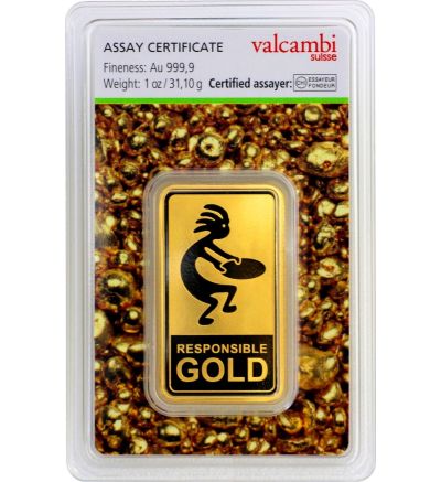 Goldbarren 1 oz VALCAMBI responsible gold