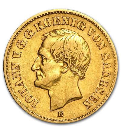 Goldmünze 20 Mark Deutsches Reich - König Johann von Sachsen (vs. Jgg.)