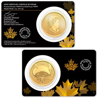 Goldmünze Klondike Goldrausch Goldwäsche 1 oz Kanada 2021