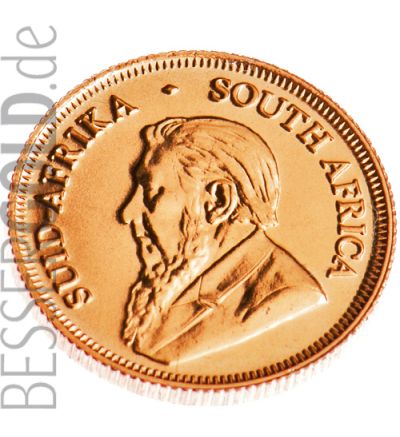 Krugerrand 1/10 Feinunze Gold (Südafrika) - aktueller Jahrgang - Portraitseite - 2 px