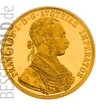 4 Dukaten Goldmünze Österreich - Portraitseite - 265px