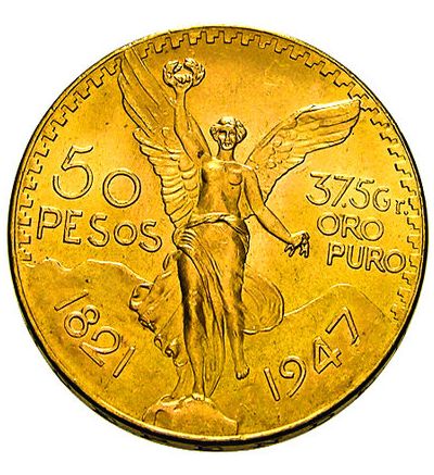 Centenario 50 Pesos Goldmünze (Mexiko) - Vorderansicht
