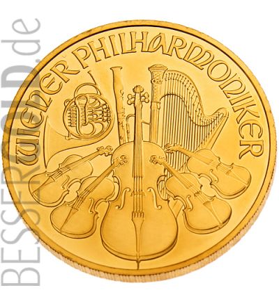 Wiener Philharmoniker • 1 Feinunze Gold • 999,9/1000 • (Münze Österreich) - Instrumentenseite 265 px