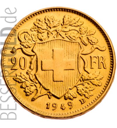 Vreneli 20 Schweizer Franken (Vorderseite) 265 px